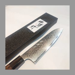 画像1: 銀河　三徳　ZA-18　180ｍｍ 　 ダマスカス 　ステンレス　堺孝行　sakai takayuki ginga sanntoku stainless